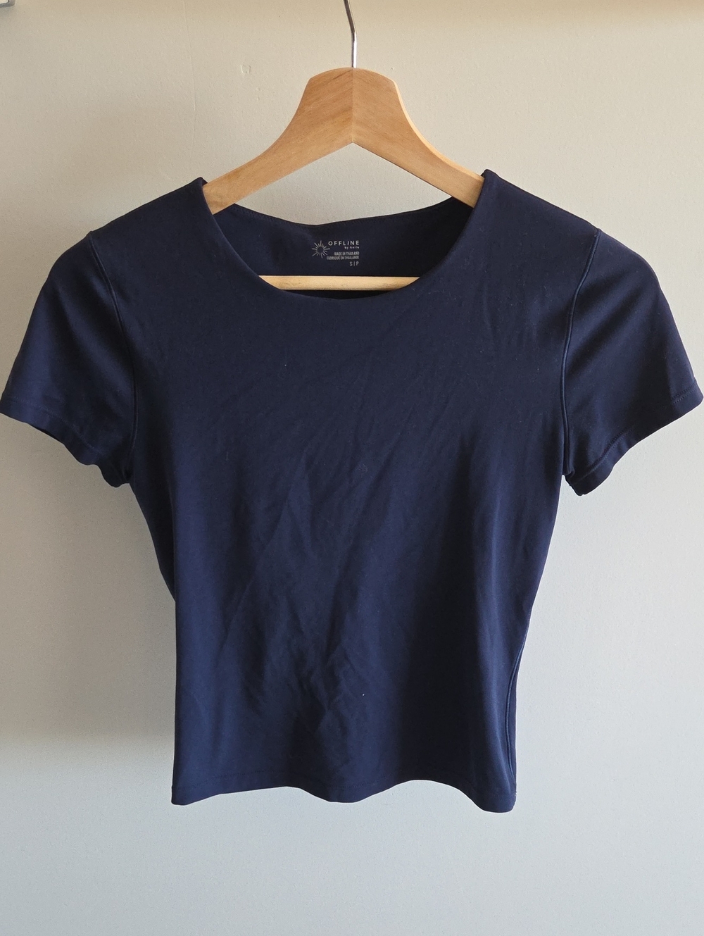 Offline By Aerie Navy Short Sleeve Real Me Xtra Tee